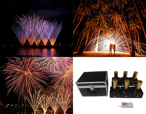 12 10 Channels 500m Fan Fireworks Fountain Machine Fireworks Setting System Wireless Control