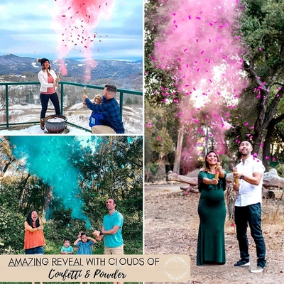 Pink Party Time Confetti Shooter Biodegradable For Birthday Wedding