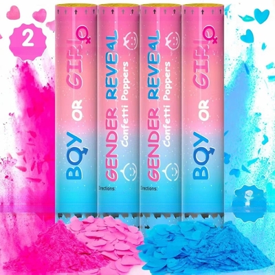 Safe Powder Gender Reveal Cannon Custom Confetti Poppers Handheld