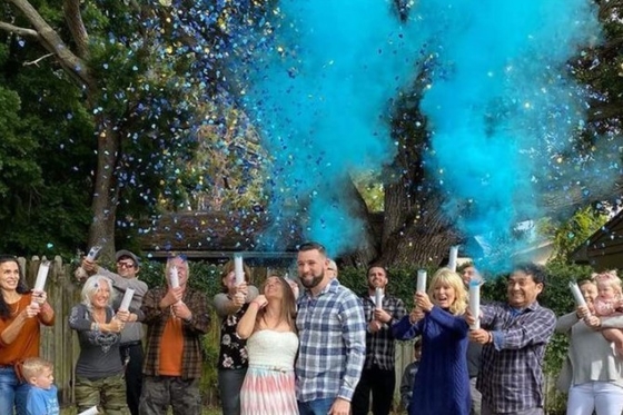 Gender Reveal Party Poppers Handheld Confetti Cannon OEM ODM