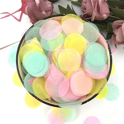 Multi Colors Special Round Shape Tissue Paper Decorative Filler Paper for Packaging Festival Party Birthday