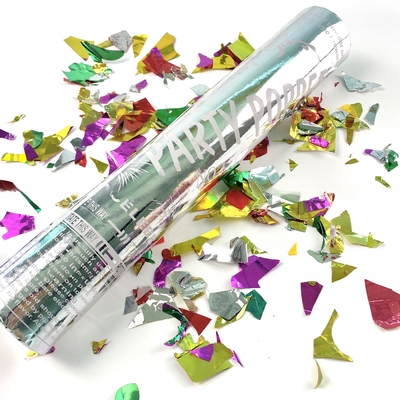 Customized Logo Acceptable Party Cannons Color Poppers For Wedding