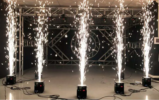 DMX Electric Titanium Powder Cold Sparklers Stage Fountain Firework Pyrotechnic Spark Dancing Machine