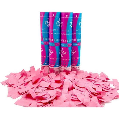 Baby Gender Reveal Confetti Cannon Blue or Pink Boy or Girl Party Popper Slip 30/45/60cm