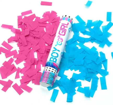 Gender Reveal Party Popper Degradable Flameproof Boys Or Girls Birthday Baby Confetti Cannon