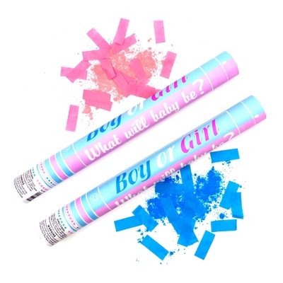Baby Shower Gender Reveal Party Popper Confetti Cannon In Blue Pink For All Occasions