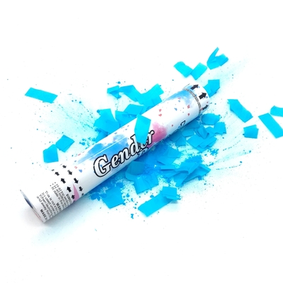 Customized Logo Gender Reveal Confetti Party Popper with Biodegradable Flameproof Material