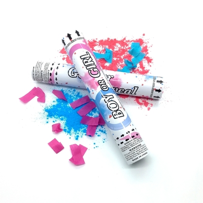 Boy Or Girl Gender Reveal Paper Konfetti Shooter Color Run Powder Smoke Biodegradable Flameproof Party Popper