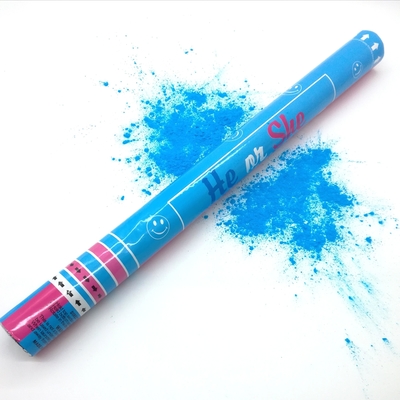 24&quot; Blue Pink Gender Reveal Powder Cannon Baby Shower Compressed Air Smoke Cannon