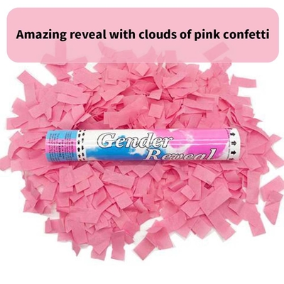 Customized Logo Gender Reveal Confetti Party Popper with Biodegradable Flameproof Material