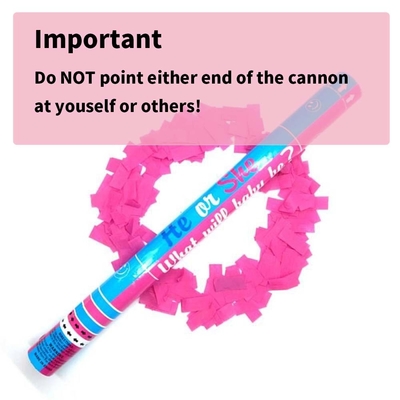 Customized Logo Gender Reveal Confetti Party Popper with Biodegradable Flameproof Material