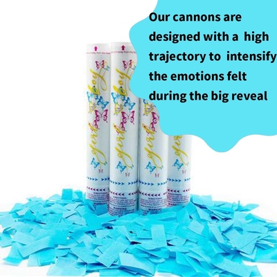 Customized Logo Gender Reveal Confetti Party Popper with Biodegradable Flameproof Material