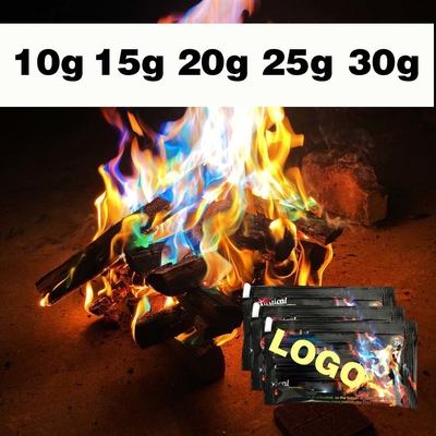 10g/25g Coloured Fire Flames Powder Bonfire Campfire Pyrotechnics Flames Trick For Outdoor Camping Picnics