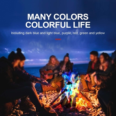 10g/25g Coloured Fire Flames Powder Bonfire Campfire Pyrotechnics Flames Trick For Outdoor Camping Picnics