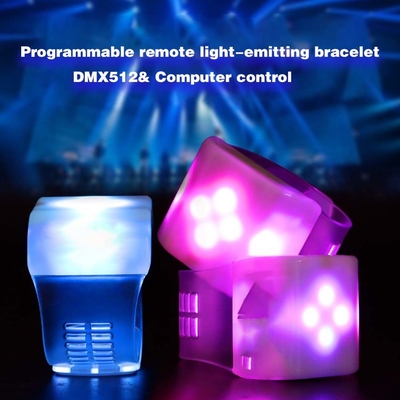 Personalized Remote Control Glowing Adjustable LED Light Up Bracelets NFC Rfid Custom Promotional