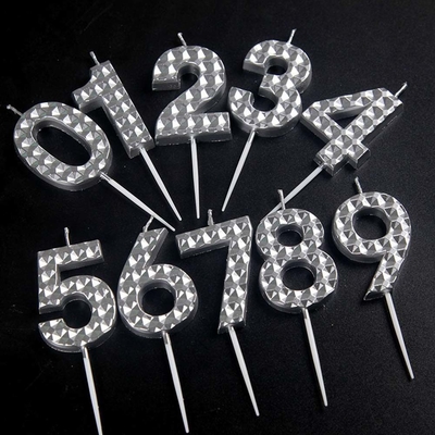 Champagne Gold Birthday Candles Number 0-9 Cake Topper Happy Birthday Decoration For Women Men Girls Boys Party