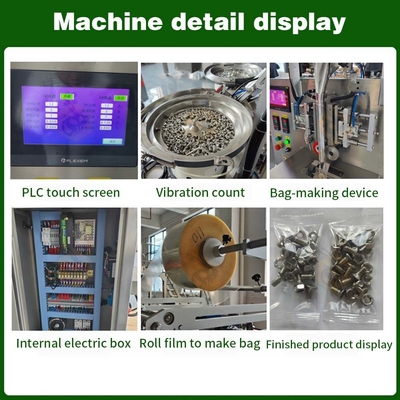 Full Automatic Screw Packing Machine Two Vibrators Bowls Hardware Bolt Nail Screw Counting Bag Packing Machine