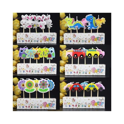 Cartoon Car Shaped Art Candles for Kids Cake Decoration Handmade in Mexico About 110g