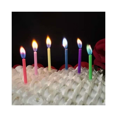 12 Count Colored Flames Birthday Cake Candles No Scent Perfect for Happy Birthday