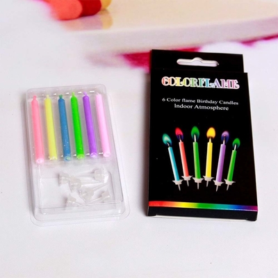 Creative Rainbow Flame Candle for Party Decoration and Birthday Celebration