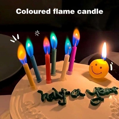 Creative Rainbow Flame Candle for Party Decoration and Birthday Celebration