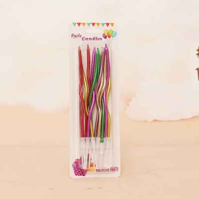 Gold Thread Curve Candles Silver Birthday Cake Candles Birthday Party Decorations