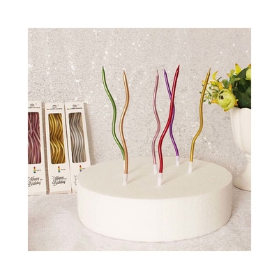 Gold Thread Curve Candles Silver Birthday Cake Candles Birthday Party Decorations