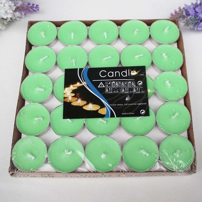 Colorful Tea Light Candle for Home and Wedding Decoration in Single Package Size 4X4X2 cm