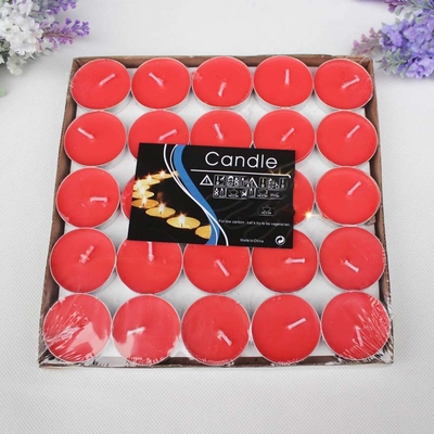 Colorful Tea Light Candle for Home and Wedding Decoration in Single Package Size 4X4X2 cm