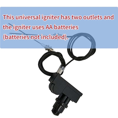 AA Battery Two Exits Grill Igniter With Spark Plug Wire 1 Meters Long Two Electrodes