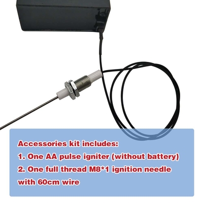 AA Battery Two Exits Grill Igniter With Spark Plug Wire 1 Meters Long Two Electrodes