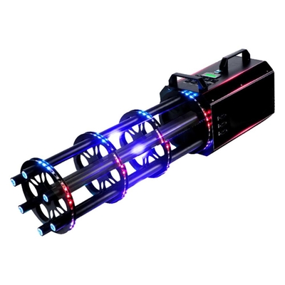 Dj Bar Atmosphere Handheld Six Shots Gatling Electric LED Confetti Gun Cannon Nightclub Spray Paper Confetti Machine