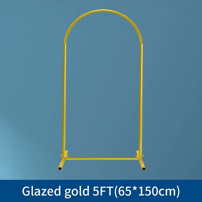 Gold Metal Floral Display Frame Round Top Backdrop Stand Wedding Welcome Backdrop Flower Balloon Arch