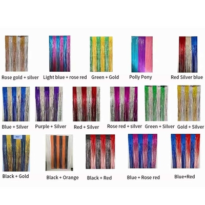 Birthday Party Background Photo Booth Fringe Tassel Door Foil Curtain