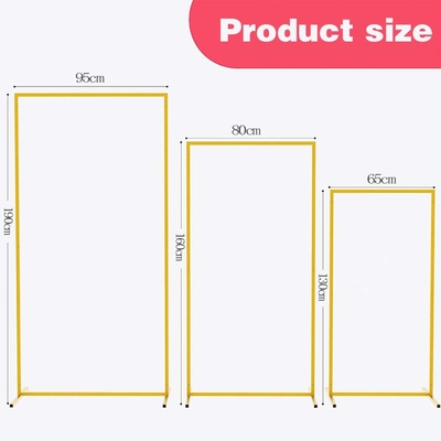 Gold Frame Event Party Balloon Backdrop Rustic Wedding Ceremony Arch Square Wedding Metal Arch