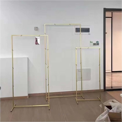 Gold Frame Event Party Balloon Backdrop Rustic Wedding Ceremony Arch Square Wedding Metal Arch