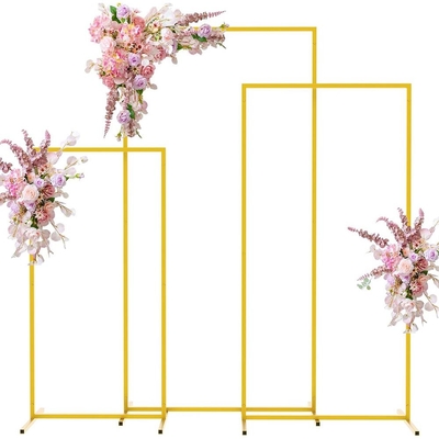Gold Frame Event Party Balloon Backdrop Rustic Wedding Ceremony Arch Square Wedding Metal Arch