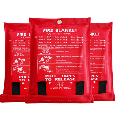 Large Fire Blanket 1m Home Office Quick Release Kitchen Caravan Waffle Blanket