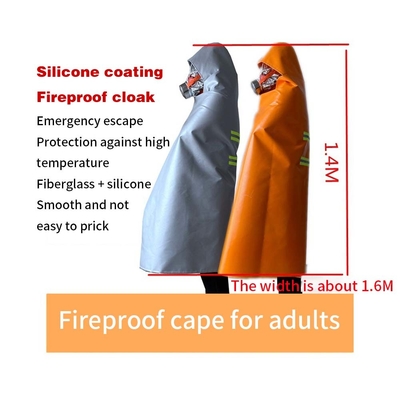 Silicone Coating Fireproof Cloak with Smooth Surface and Durable Design
