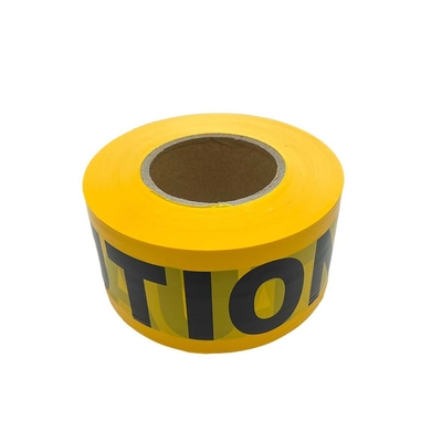Yellow Caution Warning Tape Non-adhesive Road Blocking Barricade Safety Maker With PET Material
