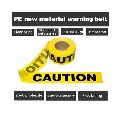 Yellow Caution Warning Tape Non-adhesive Road Blocking Barricade Safety Maker With PET Material