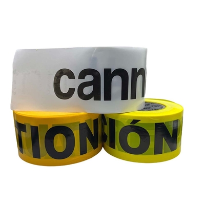 Yellow Caution Warning Tape Non-adhesive Road Blocking Barricade Safety Maker With PET Material