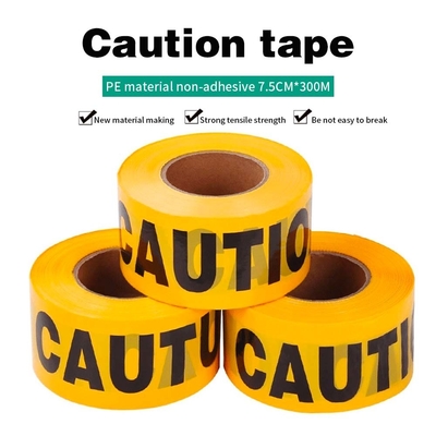 Non Adhesive PET Barrier Tapes Safety Caution Printing PP Warning Tape