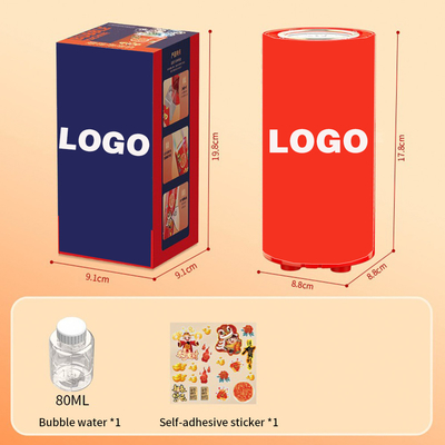 Chinese New Year Gift Dmx Tiktok Full-Automatic Electric Bubble Blowing Toys Reusable Fireworks Bubble Machine