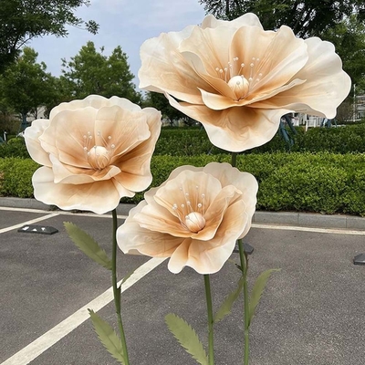 Customized Red Giant Flower Set Made of PE Foam for Wedding Party Decorative Display