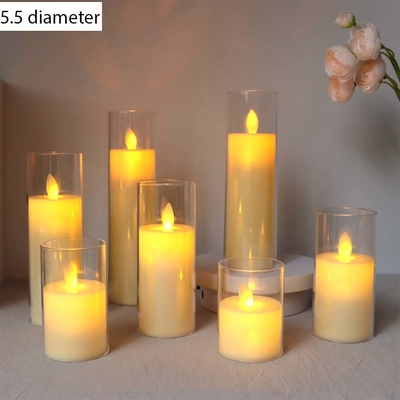 Flameless Plastic LED Pillar Candles Customized for Father's Day Occasion