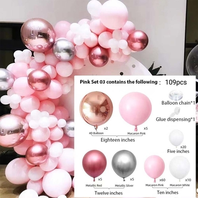 Pink Blue Latex Balloon Arch Kit Set Wedding Birthday Party Decoration Balloons Set