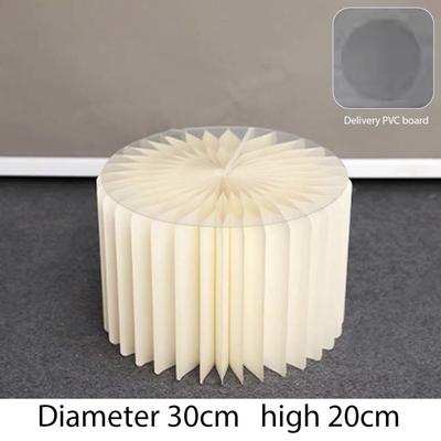 Acrylic Cylindrical Foldable Dessert Table in Custom Shape for Paper Folding Occassion Wedding Birthday Party Decoration