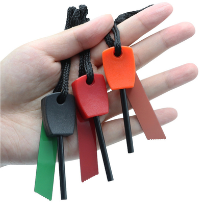 Outdoor Camping Living Survival Tool Iron Toothed Scraper Mini Fire Starter Steel Flint