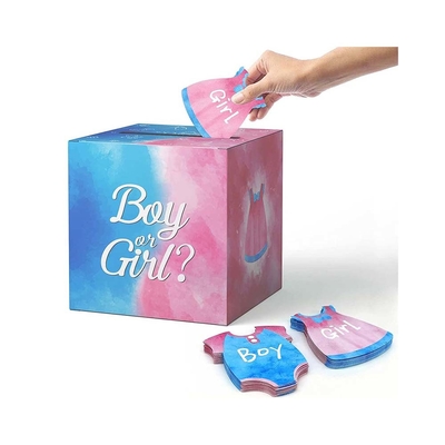 Wholesale Boy&amp;Girl Gender Reveal Voting Boxes With Voting Gift Card For Baby Shower Party Decoration Supplies